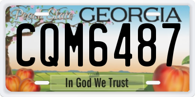 GA license plate CQM6487