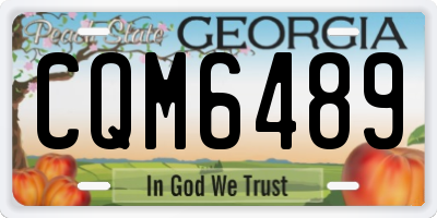 GA license plate CQM6489