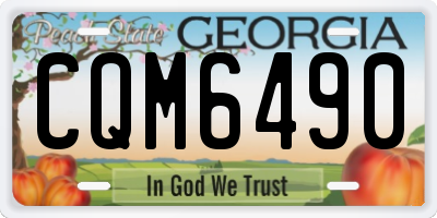 GA license plate CQM6490
