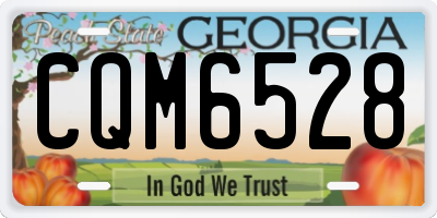 GA license plate CQM6528