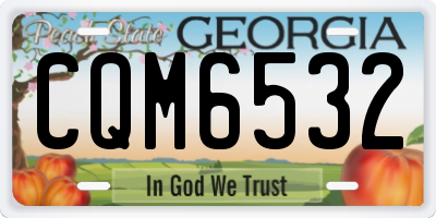 GA license plate CQM6532
