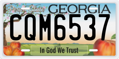 GA license plate CQM6537