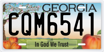 GA license plate CQM6541