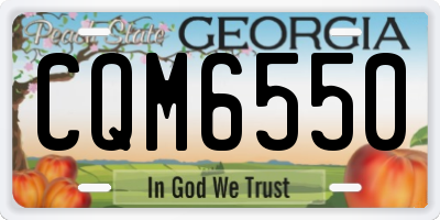 GA license plate CQM6550