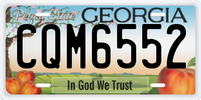 GA license plate CQM6552