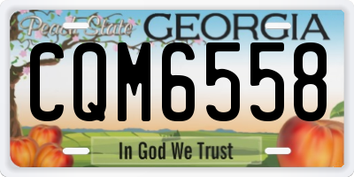 GA license plate CQM6558