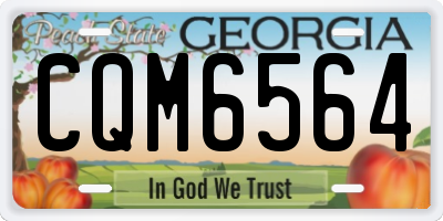 GA license plate CQM6564