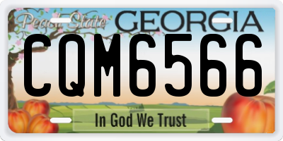GA license plate CQM6566