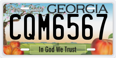 GA license plate CQM6567