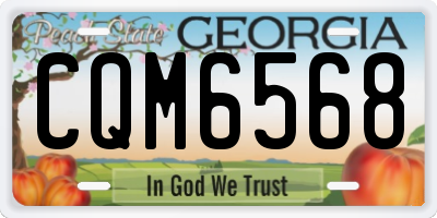 GA license plate CQM6568