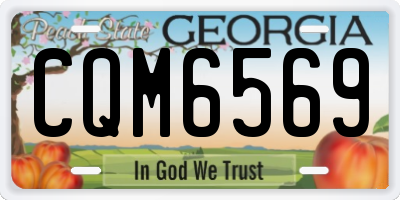 GA license plate CQM6569