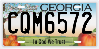 GA license plate CQM6572
