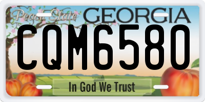 GA license plate CQM6580