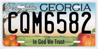 GA license plate CQM6582