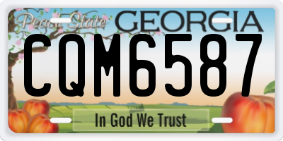 GA license plate CQM6587