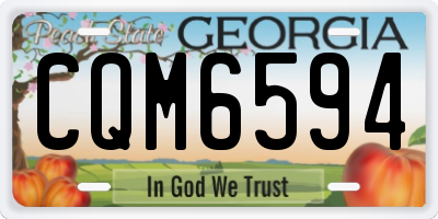 GA license plate CQM6594