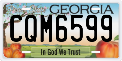 GA license plate CQM6599