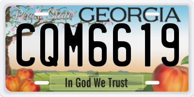 GA license plate CQM6619