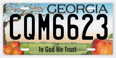 GA license plate CQM6623