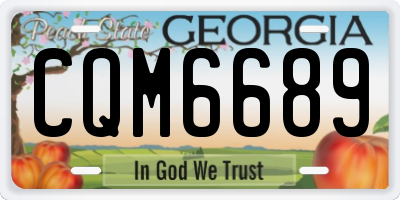 GA license plate CQM6689