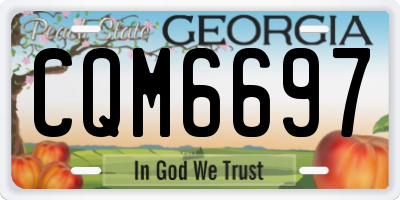 GA license plate CQM6697
