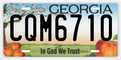 GA license plate CQM6710