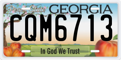GA license plate CQM6713