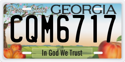 GA license plate CQM6717