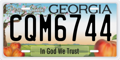 GA license plate CQM6744