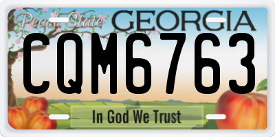 GA license plate CQM6763