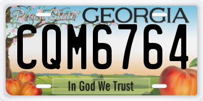 GA license plate CQM6764