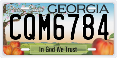 GA license plate CQM6784