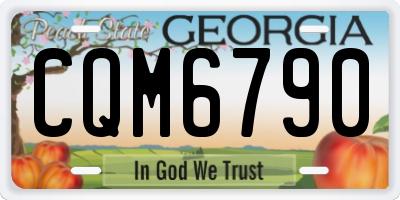 GA license plate CQM6790