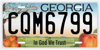 GA license plate CQM6799