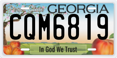 GA license plate CQM6819