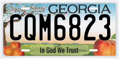 GA license plate CQM6823