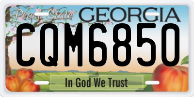 GA license plate CQM6850