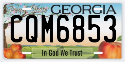 GA license plate CQM6853