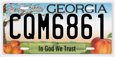 GA license plate CQM6861