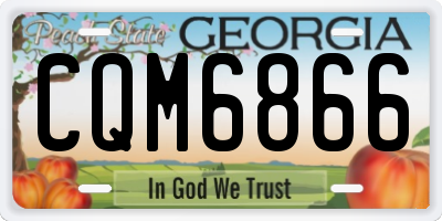 GA license plate CQM6866