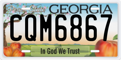 GA license plate CQM6867