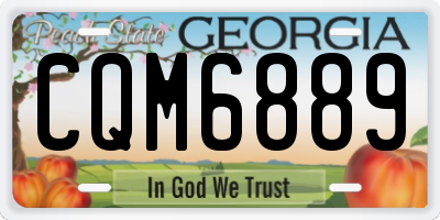 GA license plate CQM6889