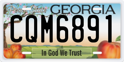 GA license plate CQM6891