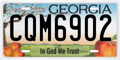 GA license plate CQM6902