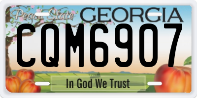 GA license plate CQM6907