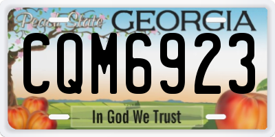 GA license plate CQM6923