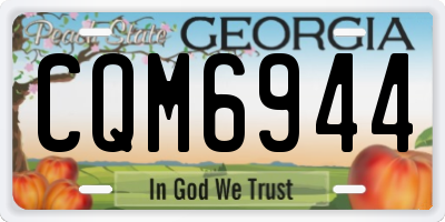 GA license plate CQM6944