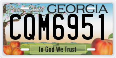 GA license plate CQM6951