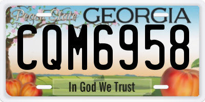 GA license plate CQM6958