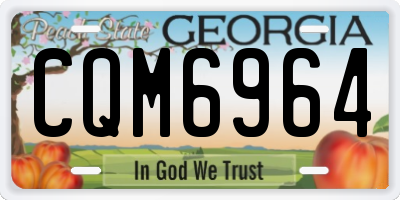 GA license plate CQM6964
